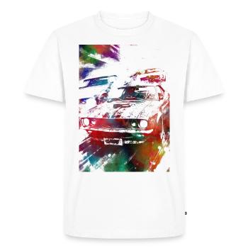Voitures de course #racing #sport - T-shirt Premium bio Homme - blanc - Devant - Nico (187cm)
