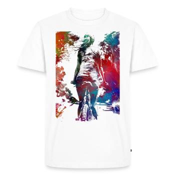 Cycling Bike sport article #cycling #sport #biking - Men's Premium Organic T-Shirt - white - Front - Nico (187cm)