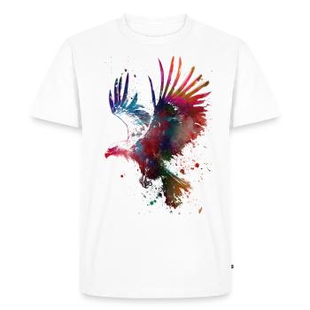Aigle oiseau - T-shirt Premium bio Homme - blanc - Devant - Nico (187cm)