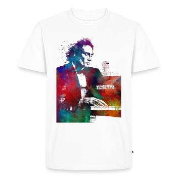 Pianiste art musical - T-shirt Premium bio Homme - blanc - Devant - Nico (187cm)