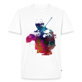 Violoniste art musical - T-shirt Premium bio Homme - blanc - Devant - Nico (187cm)