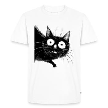 Chat noir Danny - T-shirt Premium bio Homme - blanc - Devant - Nico (187cm)