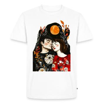 L’amour est partout - T-shirt Premium bio Homme - blanc - Devant - Nico (187cm)