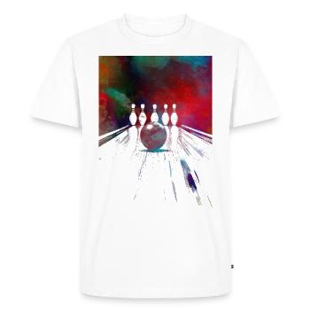 Bowling sportif - T-shirt Premium bio Homme - blanc - Devant - Nico (187cm)