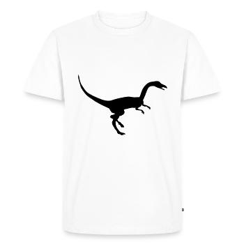 Coelophysis dinosaur silhouette - Men's Premium Organic T-Shirt - white - Front - Nico (187cm)