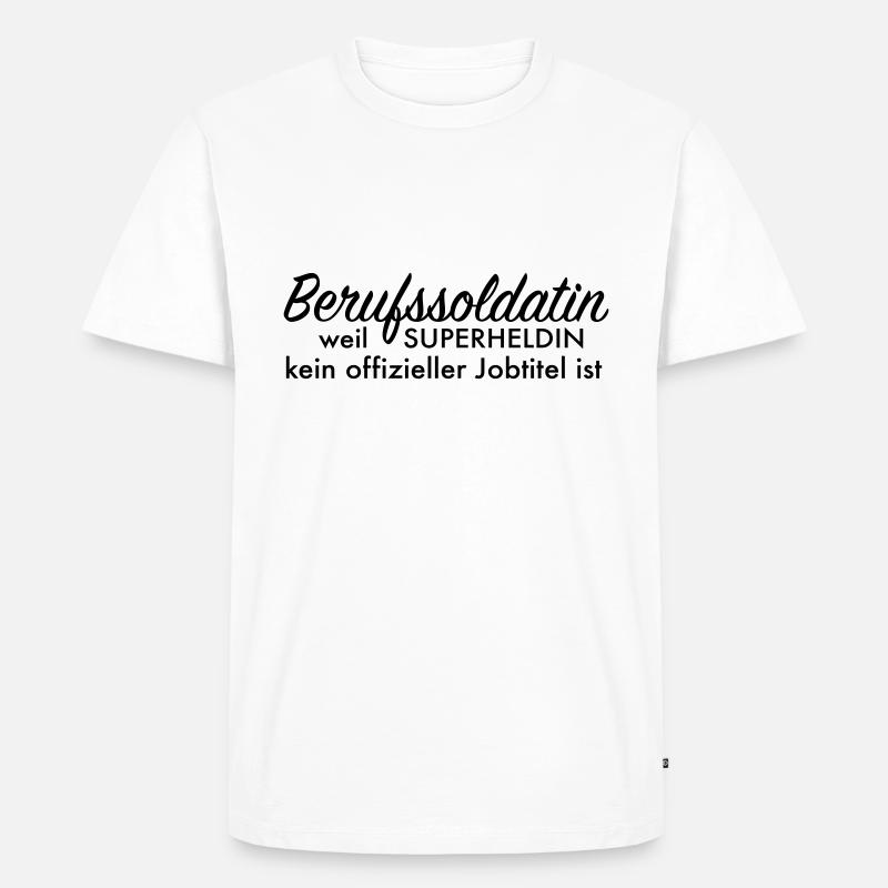 Soldatin - Männer Premium Bio T-Shirt - Weiß