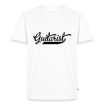 guitar - T-shirt Premium bio Homme - blanc - Devant - Nico (187cm)