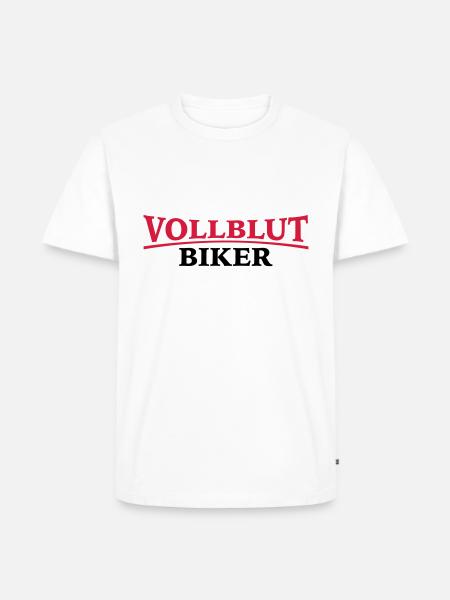 Biker - Männer Premium Bio T-Shirt - Weiß