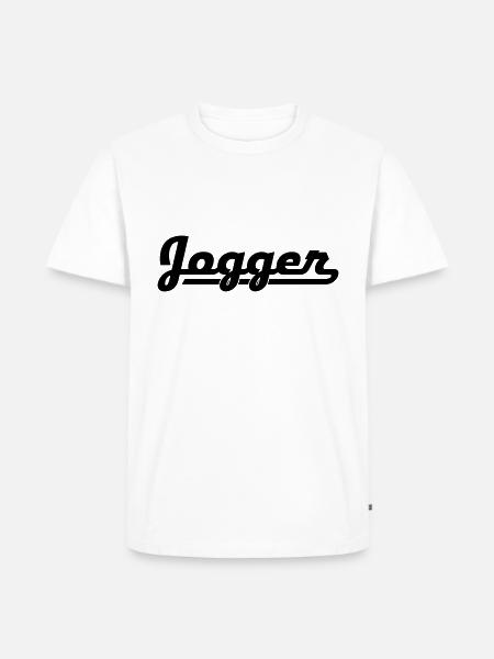 Jogger - Männer Premium Bio T-Shirt - Weiß