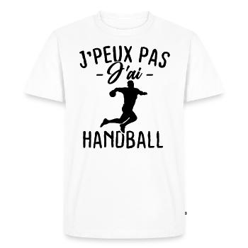 I can't I have Handball - Men's Premium Organic T-Shirt - white - Front - Nico (187cm)