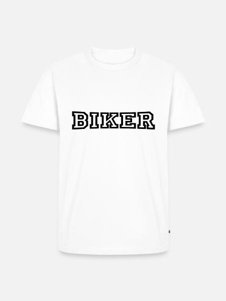 Biker - Männer Premium Bio T-Shirt - Weiß