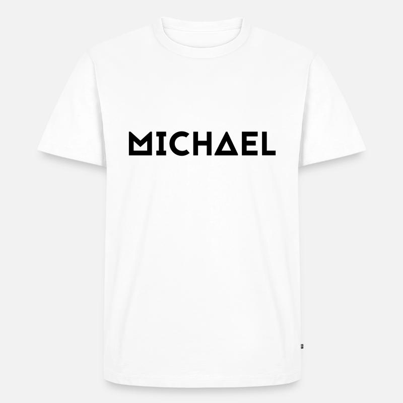 First name Michael - Men's Premium Organic T-Shirt - white