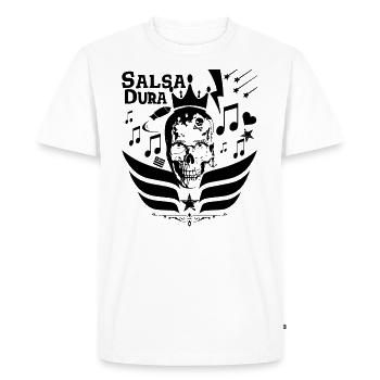 Salsa Dura -Salsa Dance Shirt - Men's Premium Organic T-Shirt - white - Front - Nico (187cm)
