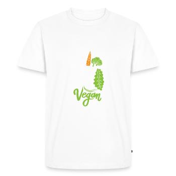 Vegan magique - T-shirt Premium bio Homme - blanc - Devant - Nico (187cm)