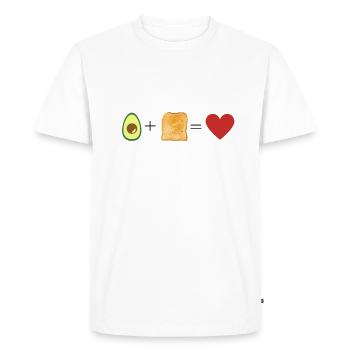 Avocado / toast / love / toast and avocado - Men's Premium Organic T-Shirt - white - Front - Nico (187cm)