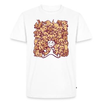 Objectifs de vie - Chiens Golden Labrador Retriever - T-shirt Premium bio Homme - blanc - Devant - Nico (187cm)