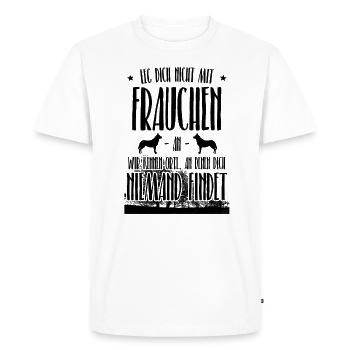 Do not mess with mum, dog mom gift - Men's Premium Organic T-Shirt - white - Front - Nico (187cm)