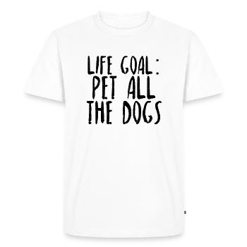 Pet all the dogs dog love pet gift idea - Men's Premium Organic T-Shirt - white - Front - Nico (187cm)