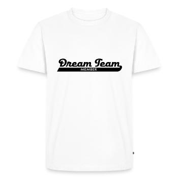 Dream Team - T-shirt Premium bio Homme - blanc - Devant - Nico (187cm)