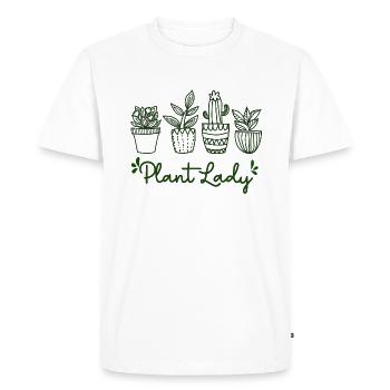 Plant Lady, Plant Lady, Gardening, plant mom - Men's Premium Organic T-Shirt - white - Front - Nico (187cm)