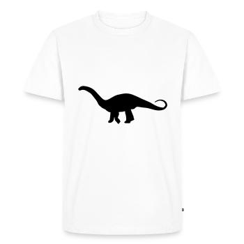 Apatosaurus dinosaur silhouette - Men's Premium Organic T-Shirt - white - Front - Nico (187cm)