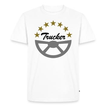 Routier Casquettes volant pilotes à distance - T-shirt Premium bio Homme - blanc - Devant - Nico (187cm)