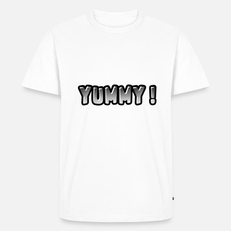 YUMMY | Tolle Geschenk Idee - Männer Premium Bio T-Shirt - Weiß
