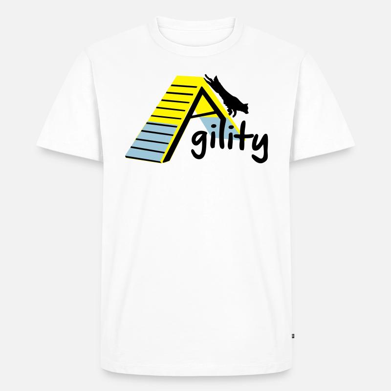 Agility - Männer Premium Bio T-Shirt - Weiß