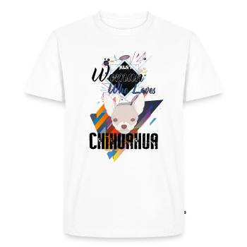 qui aime le chihuahua - T-shirt Premium bio Homme - blanc - Devant - Nico (187cm)