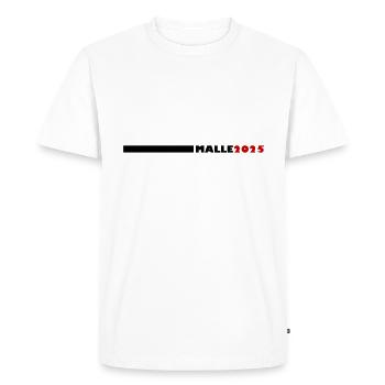 Malle 2025 - T-shirt Premium bio Homme - blanc - Devant - Nico (187cm)