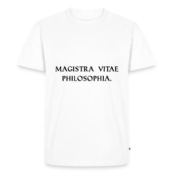 la philosophie est le professeur noir - T-shirt Premium bio Homme - blanc - Devant - Nico (187cm)