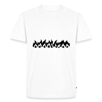 Série Flamme / Firerow - T-shirt Premium bio Homme - blanc - Devant - Nico (187cm)