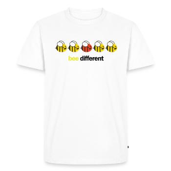 Bee different - Men's Premium Organic T-Shirt - white - Front - Nico (187cm)