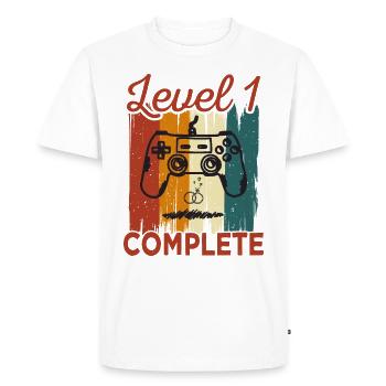1st Vintage Wedding Anniversary Level 1 - Men's Premium Organic T-Shirt - white - Front - Nico (187cm)
