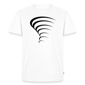 Conception de tornade - T-shirt Premium bio Homme - blanc - Devant - Nico (187cm)