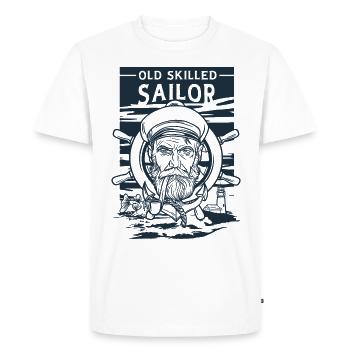 Old Experienced Sailor Classic Maritime - Men's Premium Organic T-Shirt - white - Front - Nico (187cm)