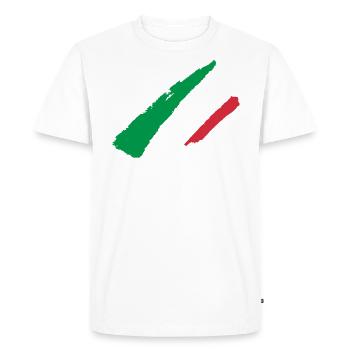 Bande du drapeau italien - T-shirt Premium bio Homme - blanc - Devant - Nico (187cm)