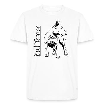 Portrait de chien BULL TERRIER Wilsigns chien chiens - T-shirt Premium bio Homme - blanc - Devant - Nico (187cm)
