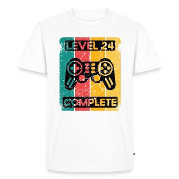 24ème Anniversaire Chemise Gamer Gambler Hommes Cadeau - T-shirt Premium bio Homme - blanc - Devant - Nico (187cm)