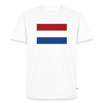 Pays-Bas Drapeau Pays-Bas Hollande Néerlandais - T-shirt Premium bio Homme - blanc - Devant - Nico (187cm)