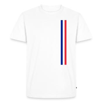 France Paris Tour Eiffel Français Flag Fun - T-shirt Premium bio Homme - blanc - Devant - Nico (187cm)