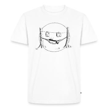 Camping Tapir Vacances à Hamac Loisirs Plaisir - T-shirt Premium bio Homme - blanc - Devant - Nico (187cm)