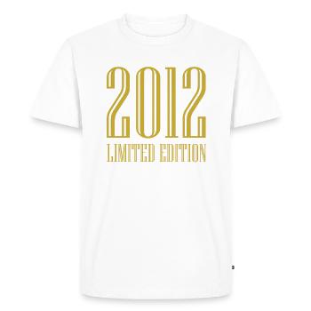 2012 Édition Limitée Anniversaire Cadeau Femme Mari - T-shirt Premium bio Homme - blanc - Devant - Nico (187cm)