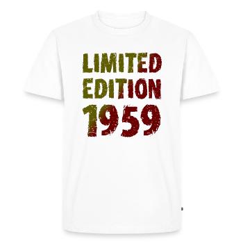 1959 édition limitée anniversaire cadeau femme mari - T-shirt Premium bio Homme - blanc - Devant - Nico (187cm)