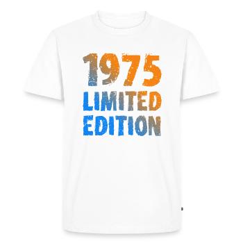 1975 édition limitée anniversaire cadeau femme mari - T-shirt Premium bio Homme - blanc - Devant - Nico (187cm)