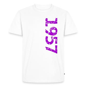 1957 édition limitée anniversaire cadeau femme mari - T-shirt Premium bio Homme - blanc - Devant - Nico (187cm)