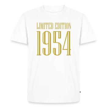 1954 édition limitée cadeau d’anniversaire femme mari - T-shirt Premium bio Homme - blanc - Devant - Nico (187cm)