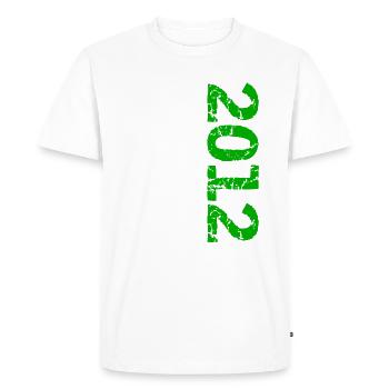 2012 Édition Limitée Anniversaire Cadeau Femme Mari - T-shirt Premium bio Homme - blanc - Devant - Nico (187cm)
