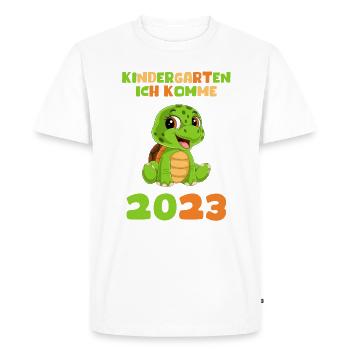 Kindergarten 2023 Ich Komme Jungen Kita Geschenk - Männer Premium Bio T-Shirt - Weiß - Vorne - Nico (187cm)