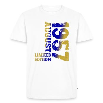 1957 Août Édition Limitée 66e Tenue d’anniversaire - T-shirt Premium bio Homme - blanc - Devant - Nico (187cm)